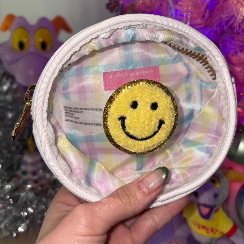 White Stoney clover lane round pochette